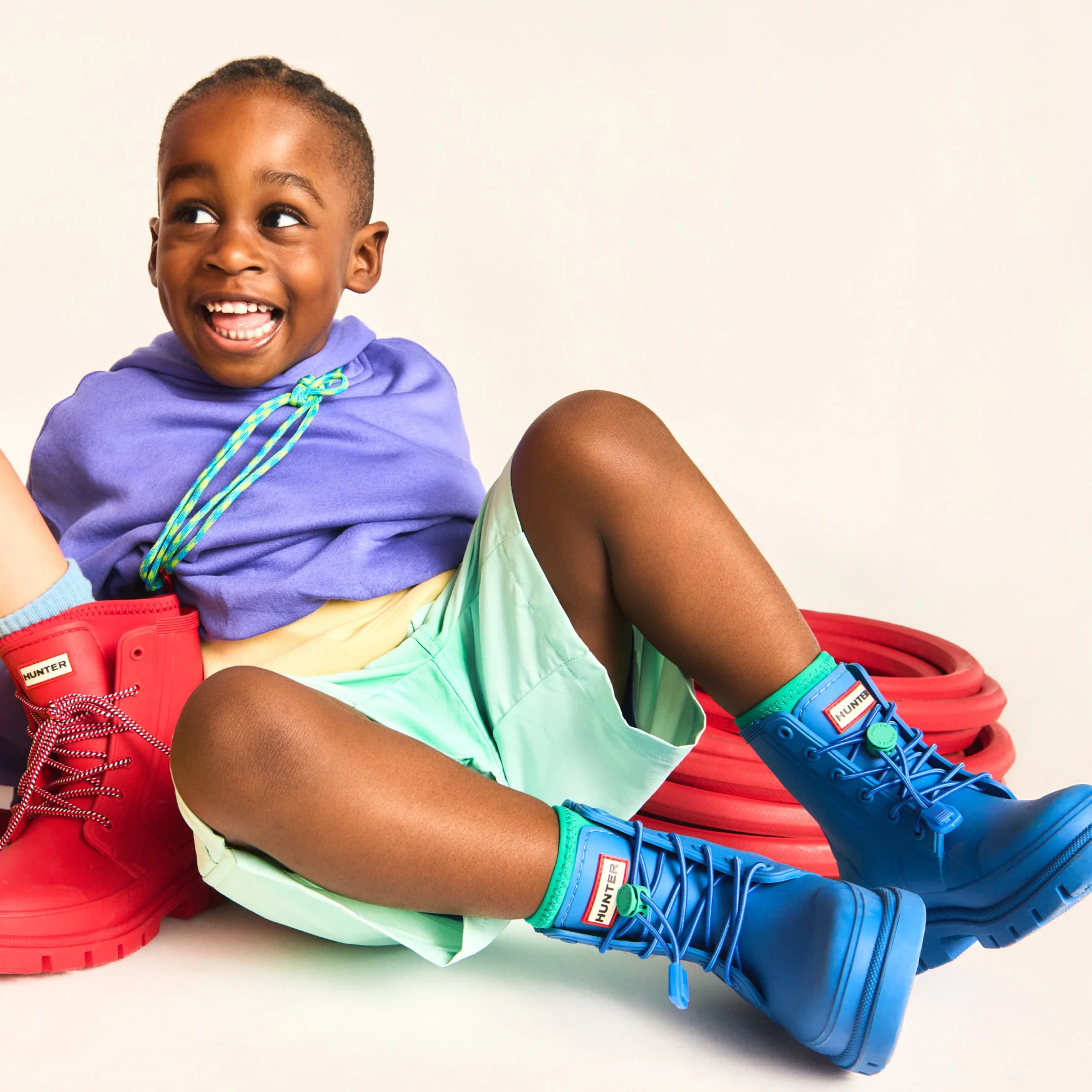 Little Kids Stamp Lace-Up Waterproof Ankle Boots - Image 3